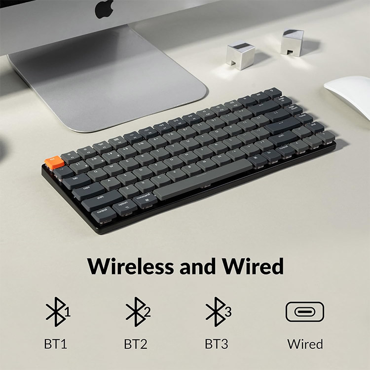 خرید کیبورد Keychron K3 RGB ورژن 3 - بی‌سیم - سوییچ مکانیکی Low-Profile 2.0 قهوه‌ای